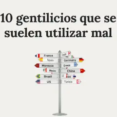 Señalización con países y sus gentilicios en inglés, como France, Spain, Morocco, Mexico, Brazil, US, Canada, Germany, Greece, China, UAE y Tunisia.