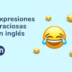 Expresiones graciosas en inglés. Emojis riendo a carcajadas, como si leyeras chistes geniales.