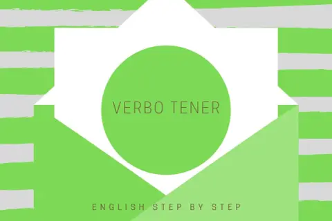 El verbo "tener" en inglés, como "have got" y "has got", se explica en este diseño verde y blanco.