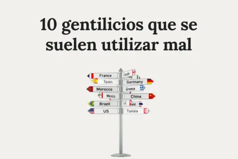 Señalización con países y sus gentilicios en inglés, como France, Spain, Morocco, Mexico, Brazil, US, Canada, Germany, Greece, China, UAE y Tunisia.