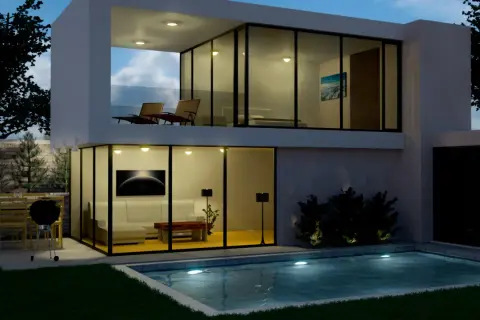Moderna casa con piscina y zona de barbacoa. Un lugar perfecto para disfrutar de la vida, esto es home.