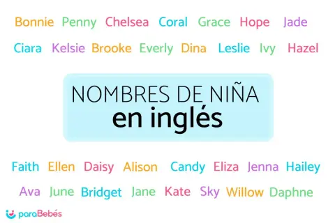 Lista de nombres de niña en inglés como Bonnie, Grace, Faith, Ava y más. Ideal para inspirarte.