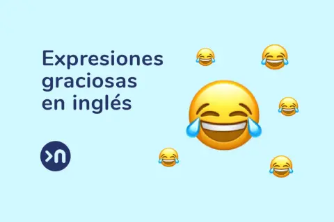 Expresiones graciosas en inglés. Emojis riendo a carcajadas, como si leyeras chistes geniales.