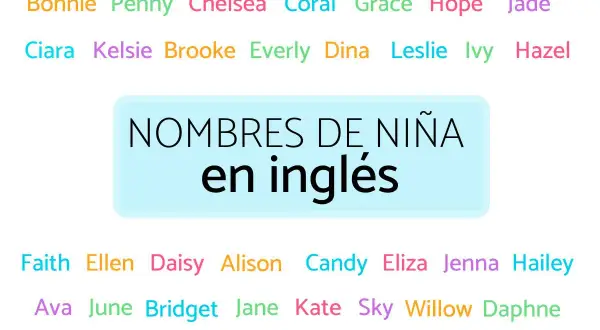 Lista de nombres de niña en inglés como Bonnie, Grace, Faith, Ava y más. Ideal para inspirarte.
