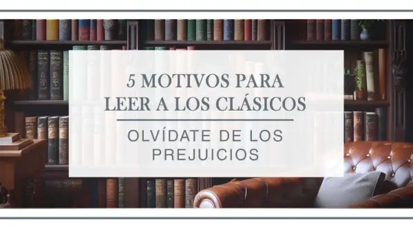 Estanterías llenas de libros antiguos y un sillón de cuero invitan a descubrir los **clásicos de la literatura**.