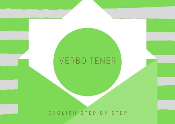 El verbo "tener" en inglés, como "have got" y "has got", se explica en este diseño verde y blanco.