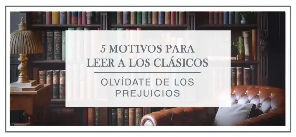 Estanterías llenas de libros antiguos y un sillón de cuero invitan a descubrir los **clásicos de la literatura**.